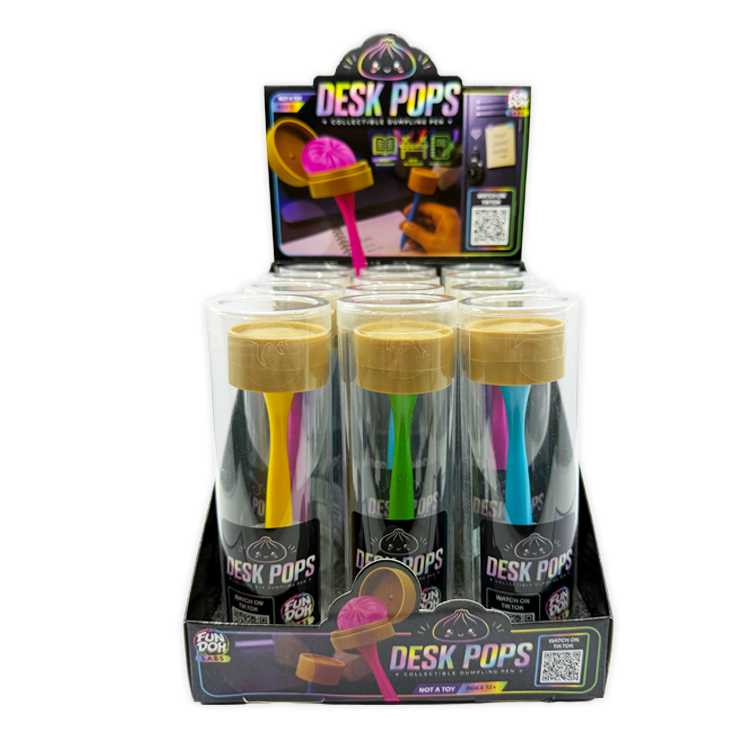 Fun Doh Squishy Dumpling Pen Desk Pop Variety (Randomly Selected)