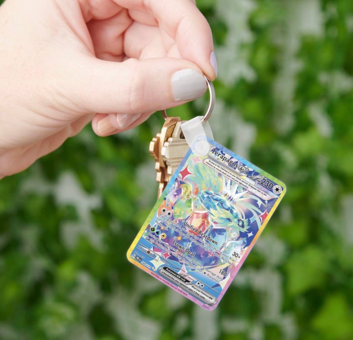 Pokemon Ex card  Metal Keychain