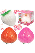 Randomly Selected - JUMBO Strawberry UV Light Changing Slime Filled Squishy