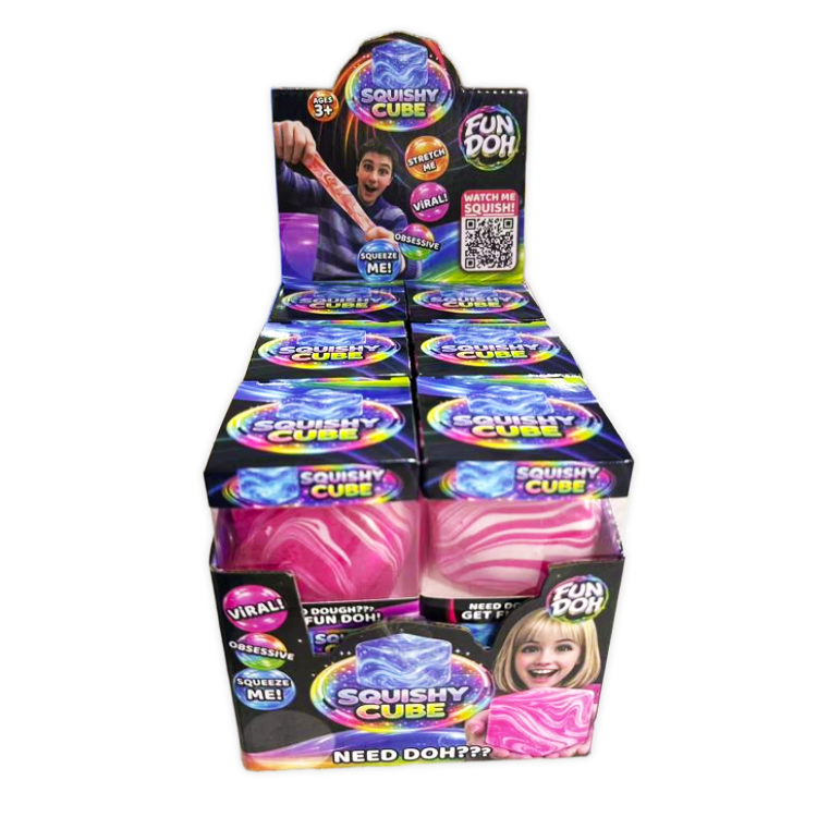 Randomly Selected - Fun Doh Swirl Squishy Cubes Viral Assortment