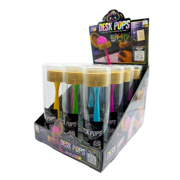 Fun Doh Squishy Dumpling Pen Desk Pop Variety (Randomly Selected)