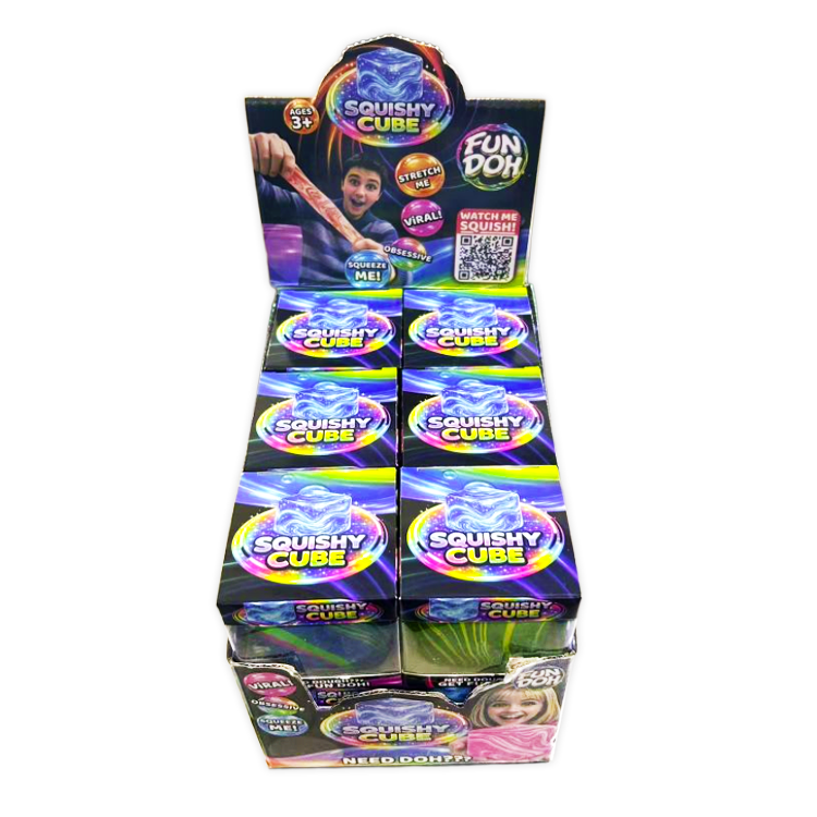Randomly Selected - Fun Doh Swirl Squishy Cubes Viral Assortment