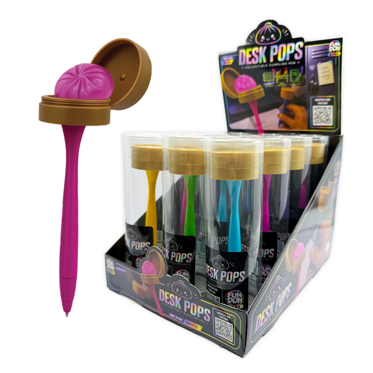 Fun Doh Squishy Dumpling Pen Desk Pop Variety (Randomly Selected)
