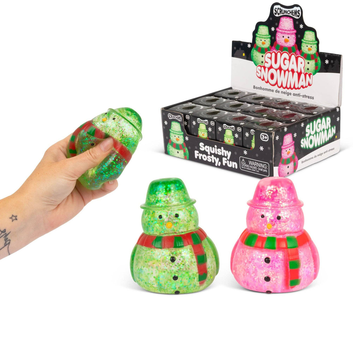 Scrunchems Sugar Snowman Squishy Fidget Toy (Randomly Selected)