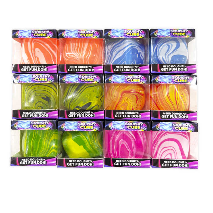 Randomly Selected - Fun Doh Swirl Squishy Cubes Viral Assortment