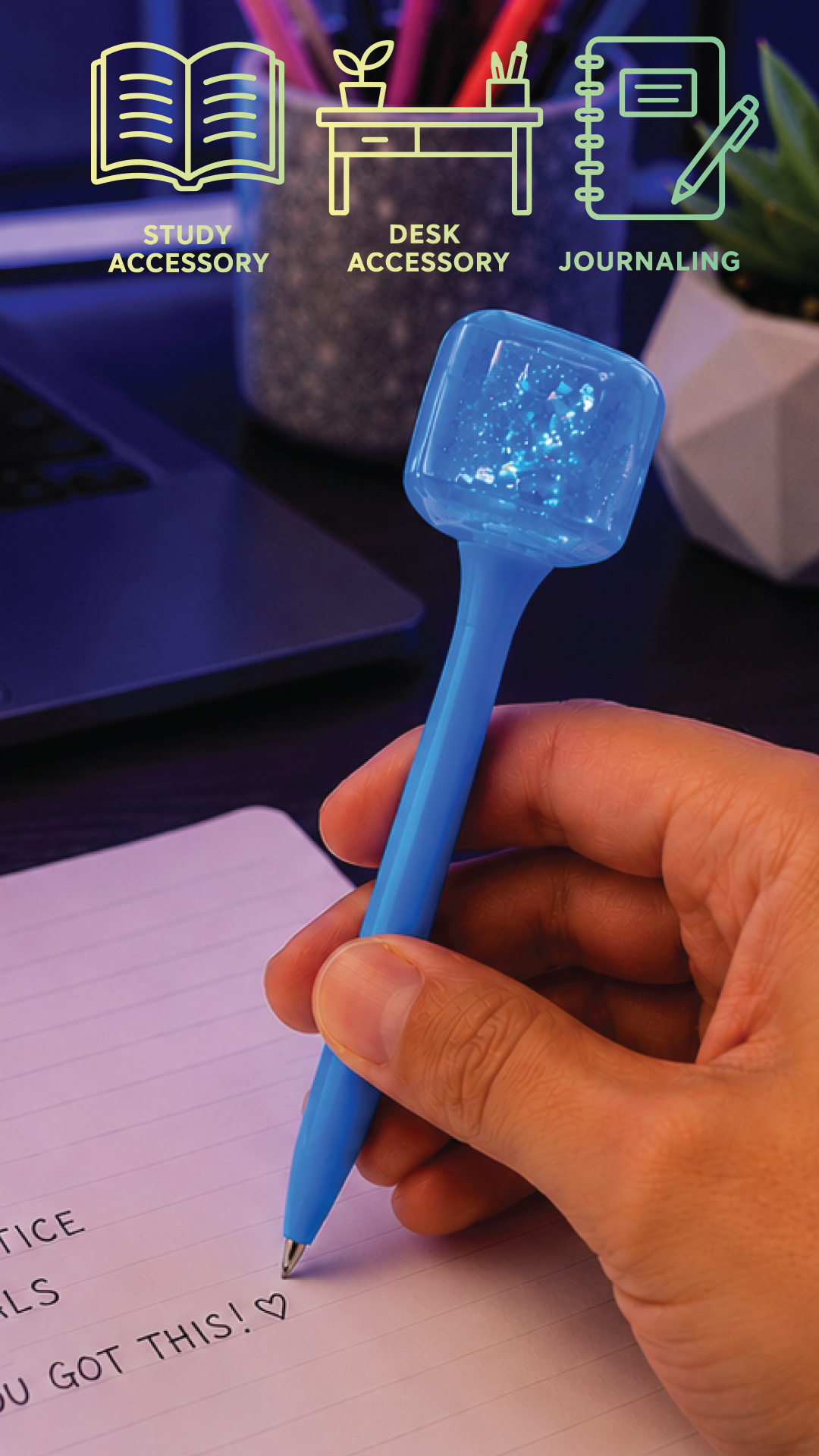 Fun Doh Desk Pops Squishy Cube Pen Assortment (Randomly Selected)