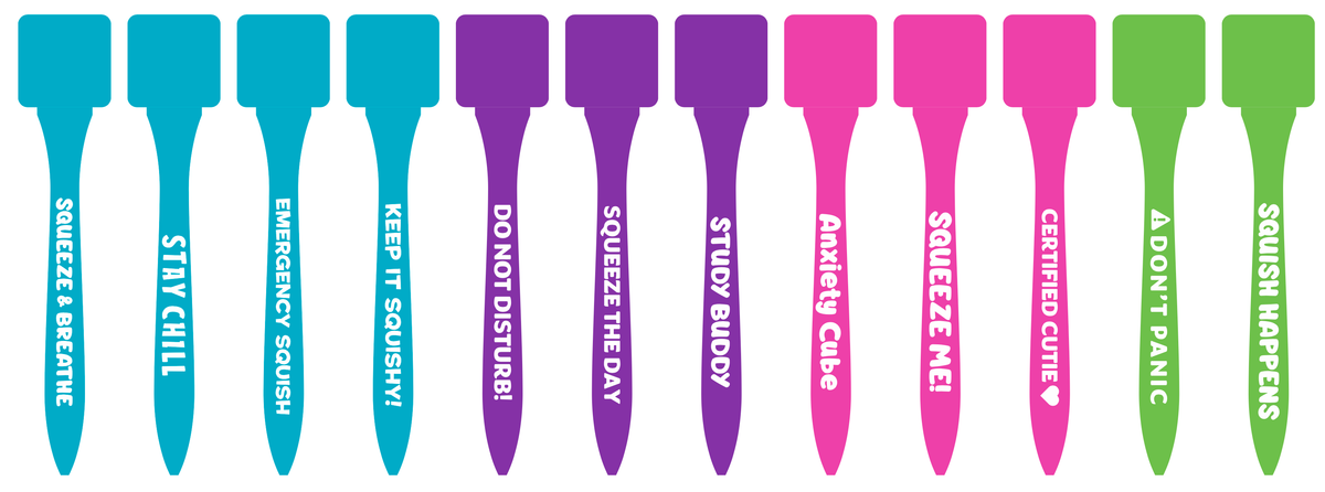 Fun Doh Desk Pops Squishy Cube Pen Assortment (Randomly Selected)